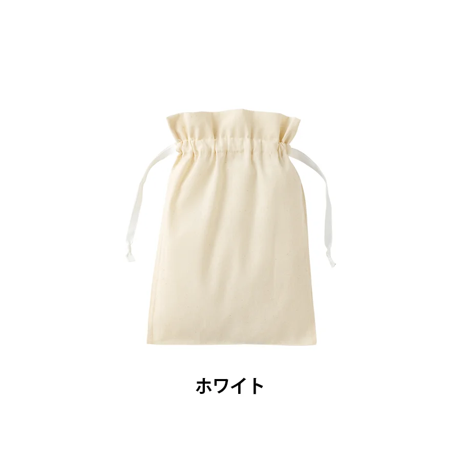 コットンカラーリボン巾着(M)