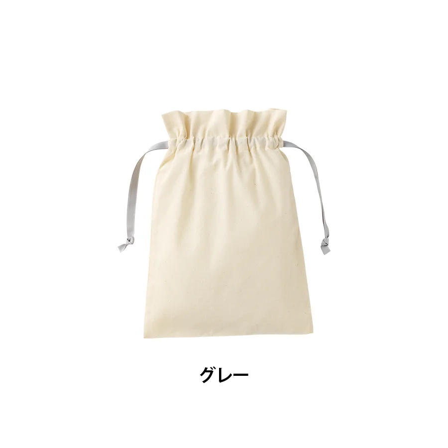 コットンカラーリボン巾着(M)