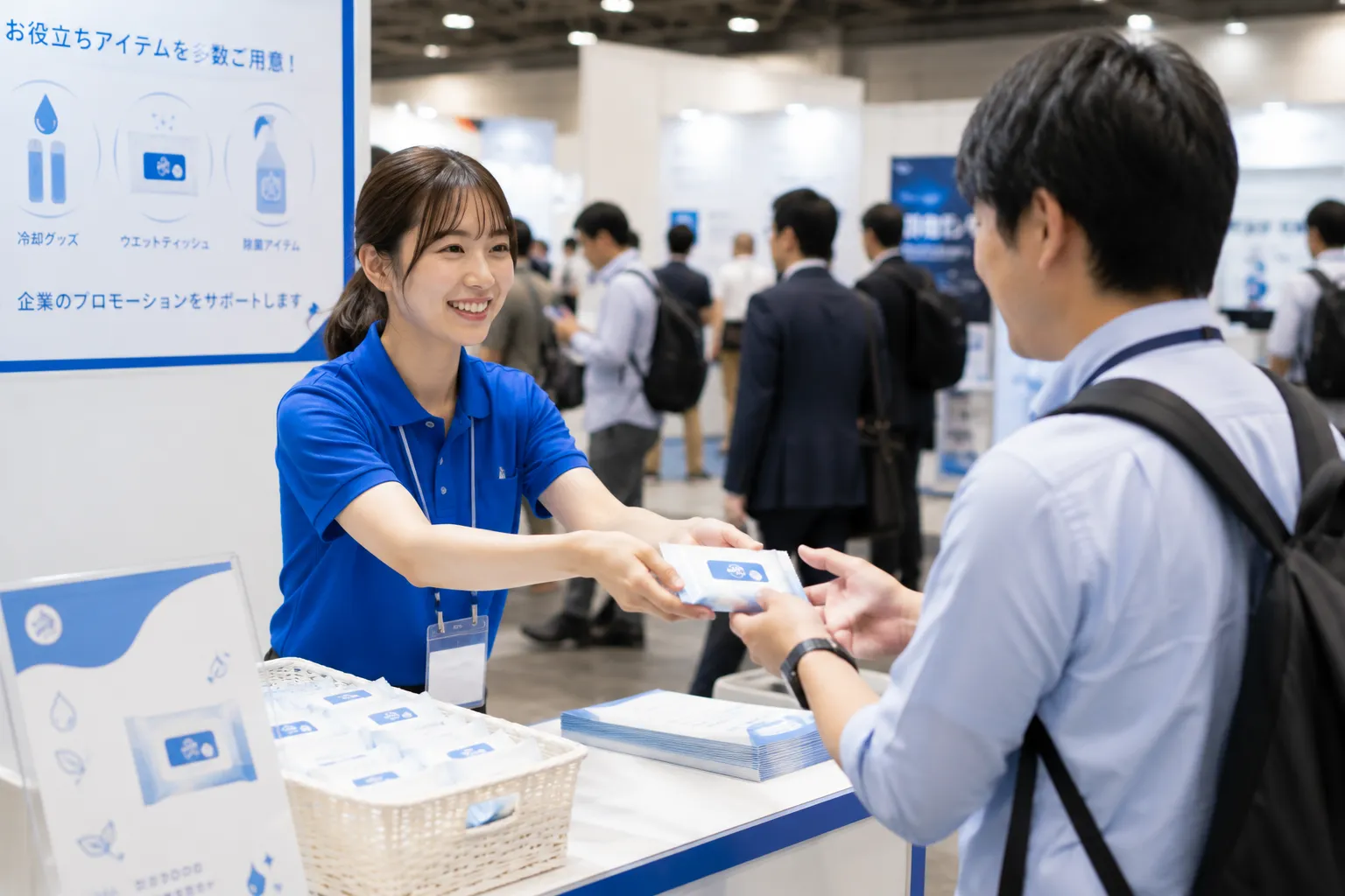 展示会・イベントブースでの配布
