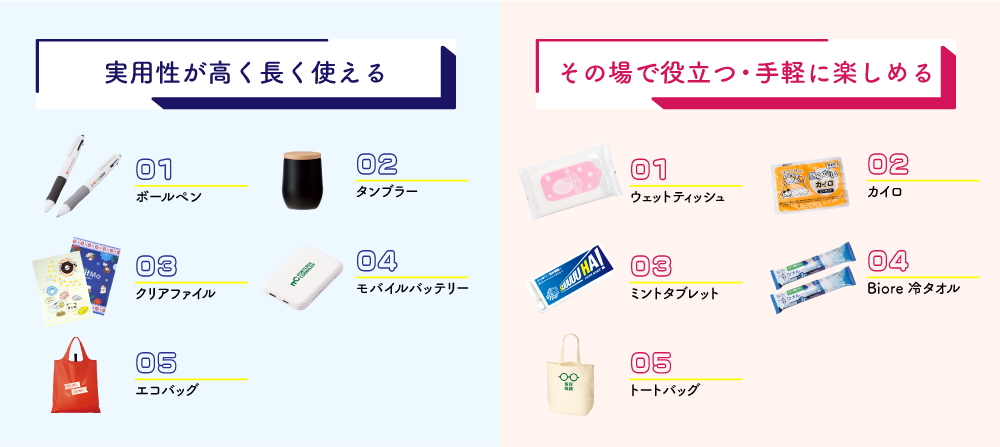 >展示会でもらって嬉しいノベルティはどんなもの?人気の理由とおすすめ例