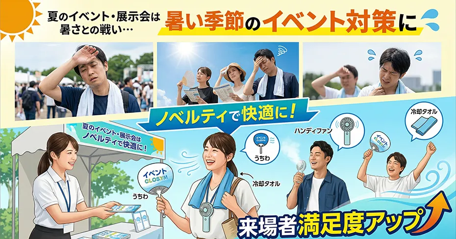 暑さ対策・熱中症対策ノベルティとは？熱い季節・夏の販促で選ばれる理由
